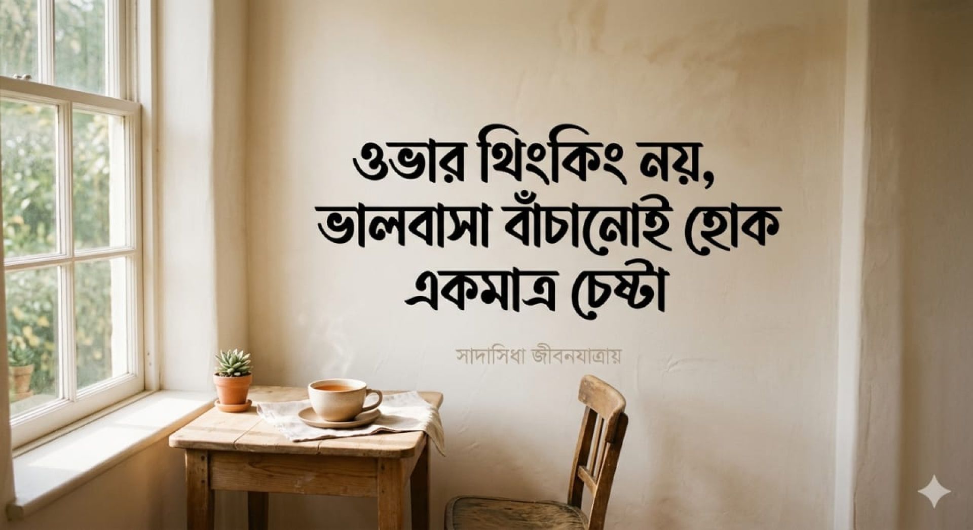 ওভার থিংকিং নয়, ভালবাসা বাঁচানোই হোক একমাত্র চেস্টা।
